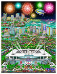 Fazzino Art Fazzino Art Super Bowl LIV: Miami (DX)